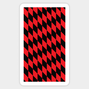 Checkered Rhomboids "Red-Black" Sticker